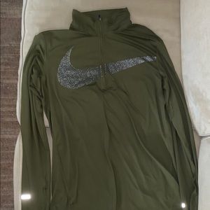 Nike Performance Quarterzip Olive Green